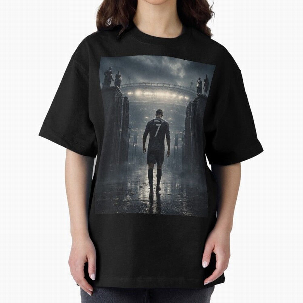 CR7 Entering a Stadium Legend Oversized T-Shirt Stand Out with Spirit from FIFA World Cup 2026 USA Canada Mexico Centered on Haaland, Brazil, Portugal and Argentina Energy, Stadium Chants, National Pride, Trophy Dreams and Unforgettable Football