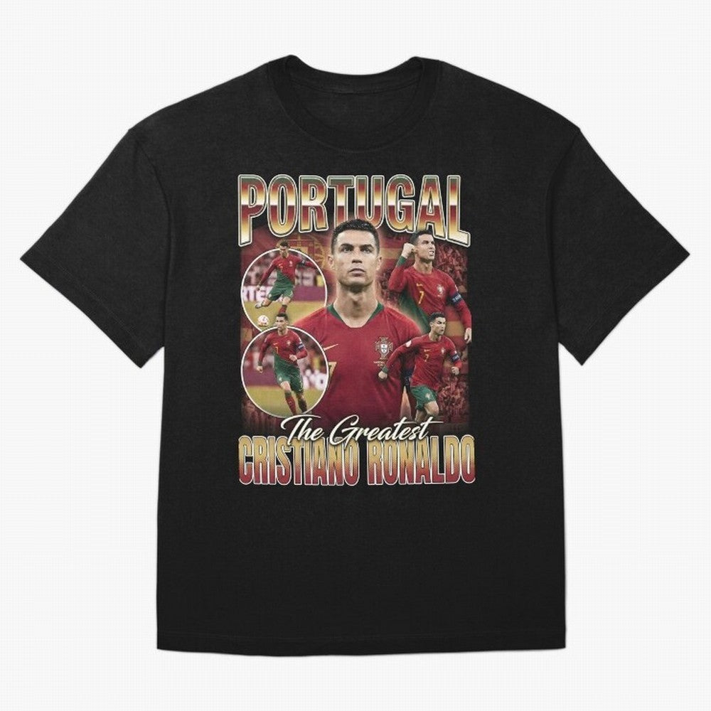 Cristiano Ronaldo Portugal Vintage Oversized T-Shirt Follow FIFA World Cup 2026 Group Stage Spirit, Centered on Netherlands, Messi, CR7 and Mbappe, Supporter Pride, Iconic Celebrations, Legendary Names and Global Match Day Energy; Made for
