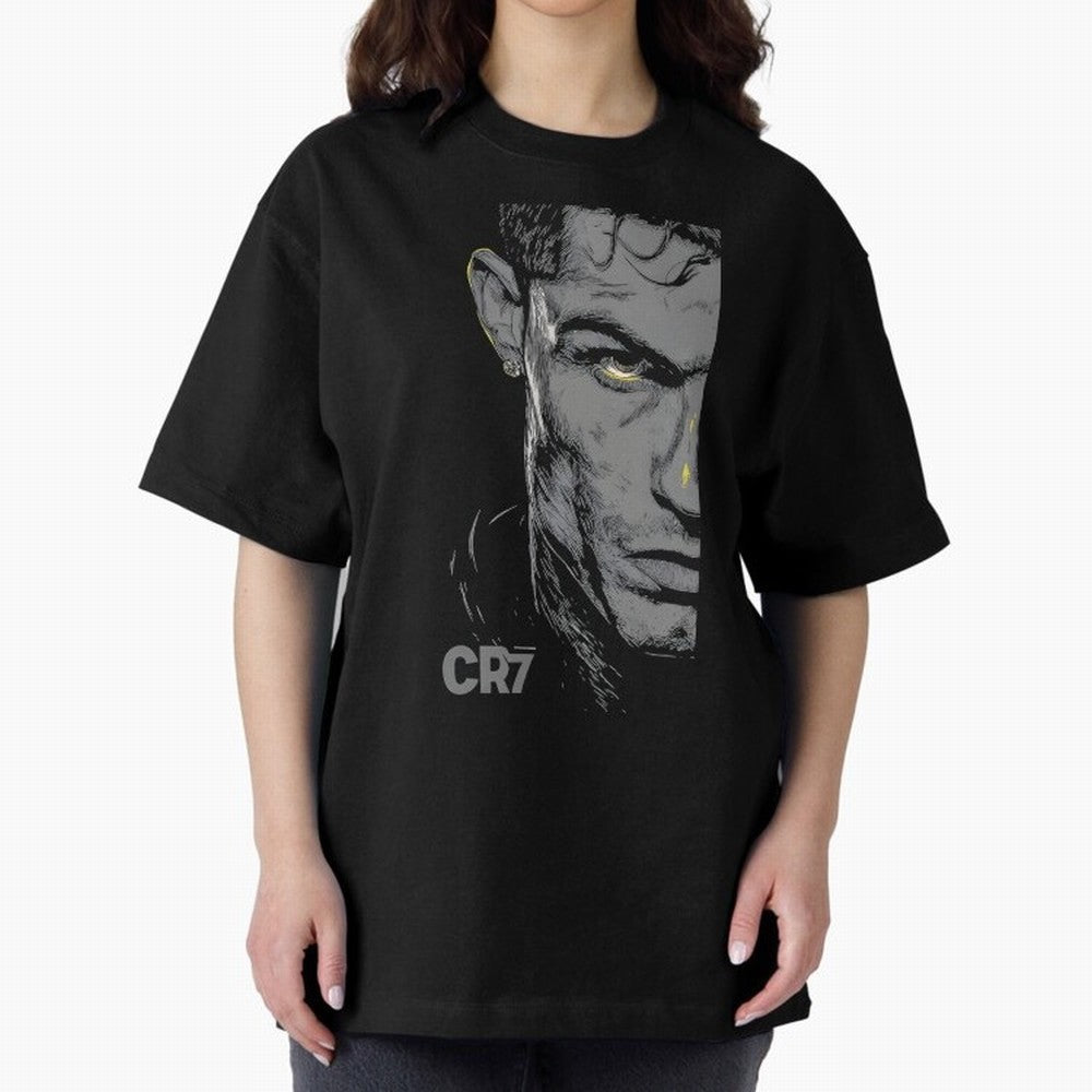 Cristiano Ronaldo Goat 7 Oversized T-Shirt Make Your Look Match Global Football Passion for FIFA World Cup 2026 USA Canada Mexico, Centered on Messi, Neymar and Mbappe, Argentina and Brazil, Retro Football Energy, Iconic Rivalries, Trophy Chase