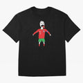 Badly Drawn Ronaldo Oversized T-Shirt Remember Iconic Moments from the FIFA World Cup 2026 USA Canada Mexico Journey through Neymar Highlights, Brazil, Portugal and Argentina Pride, Sports Nostalgia, International Competition, Famous Players and