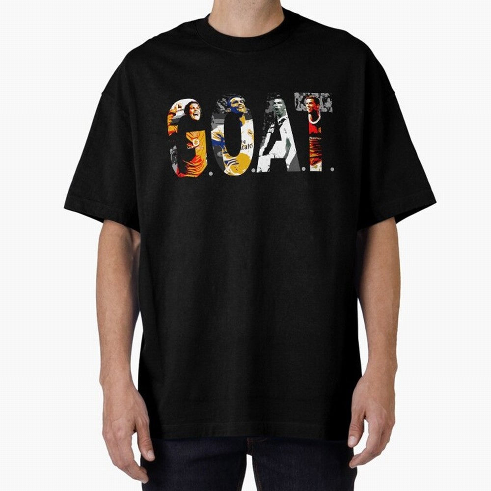 Cristiano Ronaldo, Greatest Football Player of All Time Oversized T-Shirt Stand with the FIFA World Cup 2026 USA Canada Mexico Journey through Messi Highlights, Argentina and Brazil Pride, Football Festival Excitement, Trophy Ambitions, Country