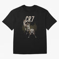 Illustration Ronaldo Design Oversized T-Shirt Fuel Your Fan Pride for Global Football Passion for FIFA World Cup 2026 USA Canada Mexico, Capturing Haaland and Mbappe, England, Vintage Soccer Flavor, Modern Football Stars, National Flags and Final