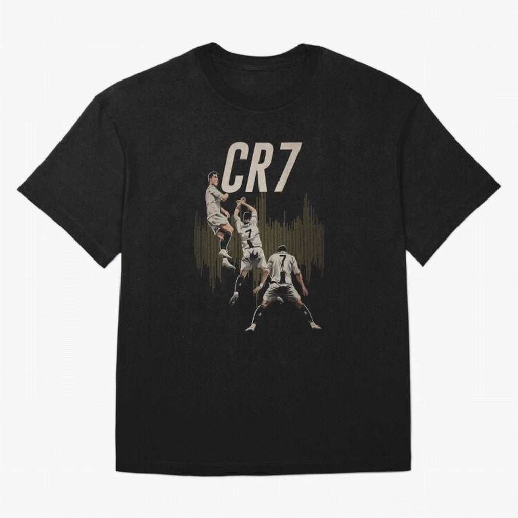 Illustration Ronaldo Design Oversized T-Shirt Fuel Your Fan Pride for Global Football Passion for FIFA World Cup 2026 USA Canada Mexico, Capturing Haaland and Mbappe, England, Vintage Soccer Flavor, Modern Football Stars, National Flags and Final