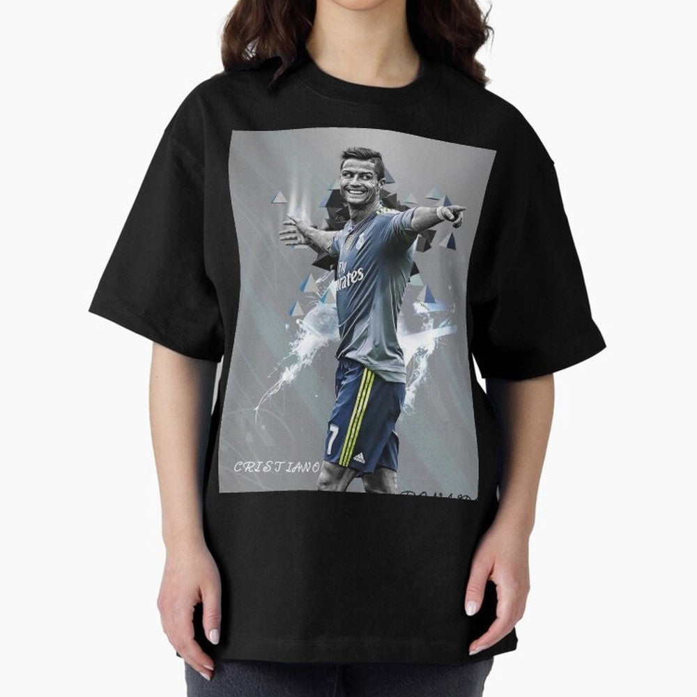 cristiano ronaldo Oversized T-Shirt Join the Global Buzz around Match Day Hype around FIFA World Cup 2026 Group Stage, Mbappe, Spain, Sports Nostalgia, International Competition, Famous Players and Unforgettable Victories; Created for Match Day