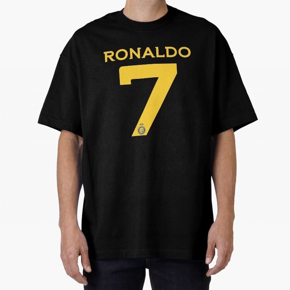 Ronaldo 7 Al-Nassr Football Club - Oversized T-Shirt Stand with Global Football Passion for FIFA World Cup 2026, Inspired by Messi, Neymar and Mbappe, Argentina and Brazil, Champion Mindset, Group Stage Buzz, Knockout Tension and Passionate Fan