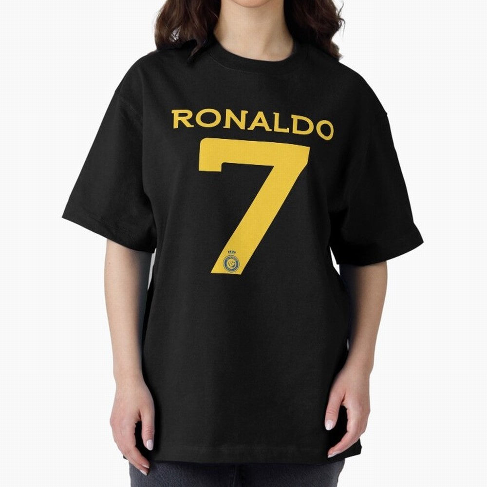 Ronaldo 7 Al-Nassr Football Club - Oversized T-Shirt Stand with Global Football Passion for FIFA World Cup 2026, Inspired by Messi, Neymar and Mbappe, Argentina and Brazil, Champion Mindset, Group Stage Buzz, Knockout Tension and Passionate Fan