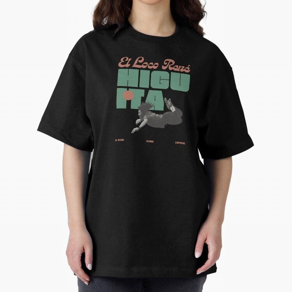 Rene Higuita Minimalist Oversized T-Shirt Follow the Final Road of FIFA World Cup 2026 for Fans of Mbappe and Spain, Bringing Worldwide Fan Energy, Dramatic Goals, Stadium Lights and Championship Celebrations; Ideal for Fans Who Follow Messi,