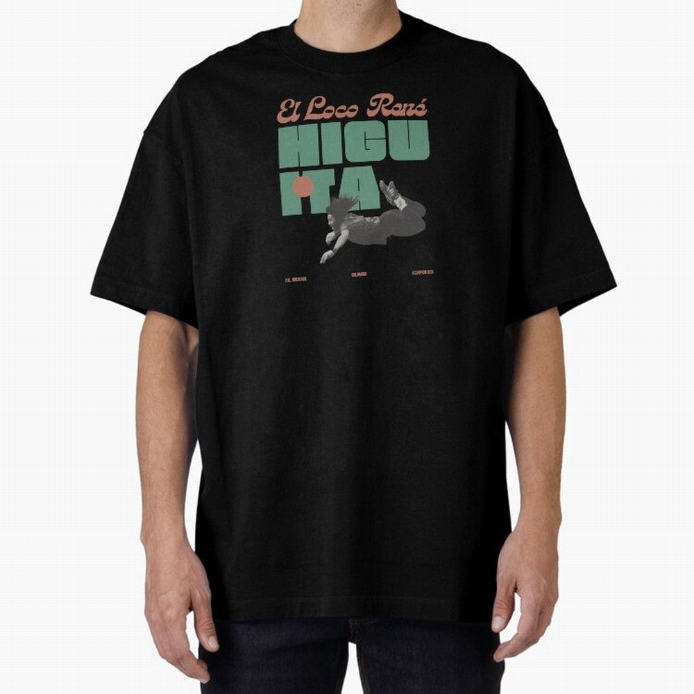 Rene Higuita Minimalist Oversized T-Shirt Follow the Final Road of FIFA World Cup 2026 for Fans of Mbappe and Spain, Bringing Worldwide Fan Energy, Dramatic Goals, Stadium Lights and Championship Celebrations; Ideal for Fans Who Follow Messi,