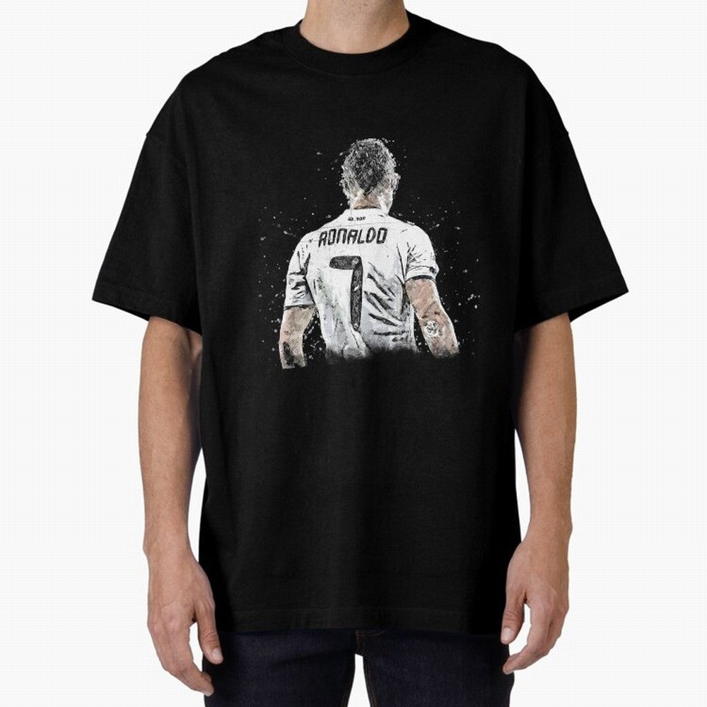 Cristiano ronaldo back Oversized T-Shirt Follow Every Goal of FIFA World Cup 2026 USA Canada Mexico for Fans of Neymar and Spain, Bringing Retro Football Energy, Iconic Rivalries, Trophy Chase Drama and Stadium Atmosphere; Great for Watch Parties,