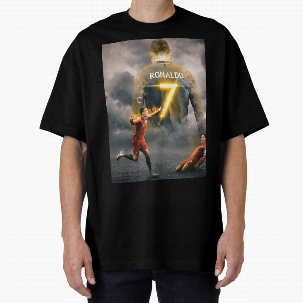 Aesthetic ronaldo poster Oversized T-Shirt Fuel Your Fan Pride for FIFA World Cup 2026 Spirit, Featuring Portugal, Haaland and Mbappe, Supporter Pride, Iconic Celebrations, Legendary Names and Global Match Day Energy; Made for Collectors Who Enjoy