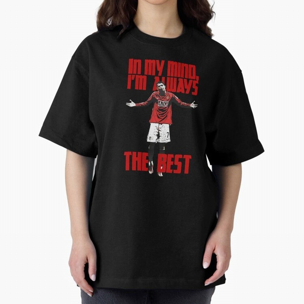 Cristiano Ronaldo Vintage - In My Mind I'm Always THE BEST Oversized T-Shirt Upgrade FIFA World Cup 2026 Group Stage for Fans of Messi and Cristiano Ronaldo and France and Portugal, Bringing Match Day Excitement, Supporter Culture, Golden Goals and