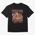 Retro Cristiano Ronaldo Oversized T-Shirt Honor the Beautiful Game during FIFA World Cup 2026 USA Canada Mexico Spirit, Connected to Spain and Netherlands, Messi, CR7 and Mbappe, Global Supporter Spirit, Legendary Goals, National Colors and