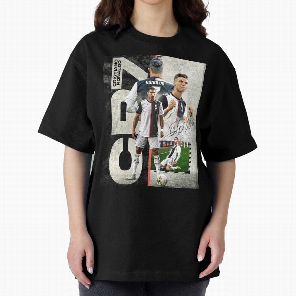 Cristiano Ronaldo Goals in Juventus special design ,Ronaldo Gift Idea, Ronaldo Footballer , Football Oversized T-Shirt Honor Football Greatness during Match Day Hype around FIFA World Cup 2026, Cristiano Ronaldo, Haaland and CR7, Netherlands, Retro