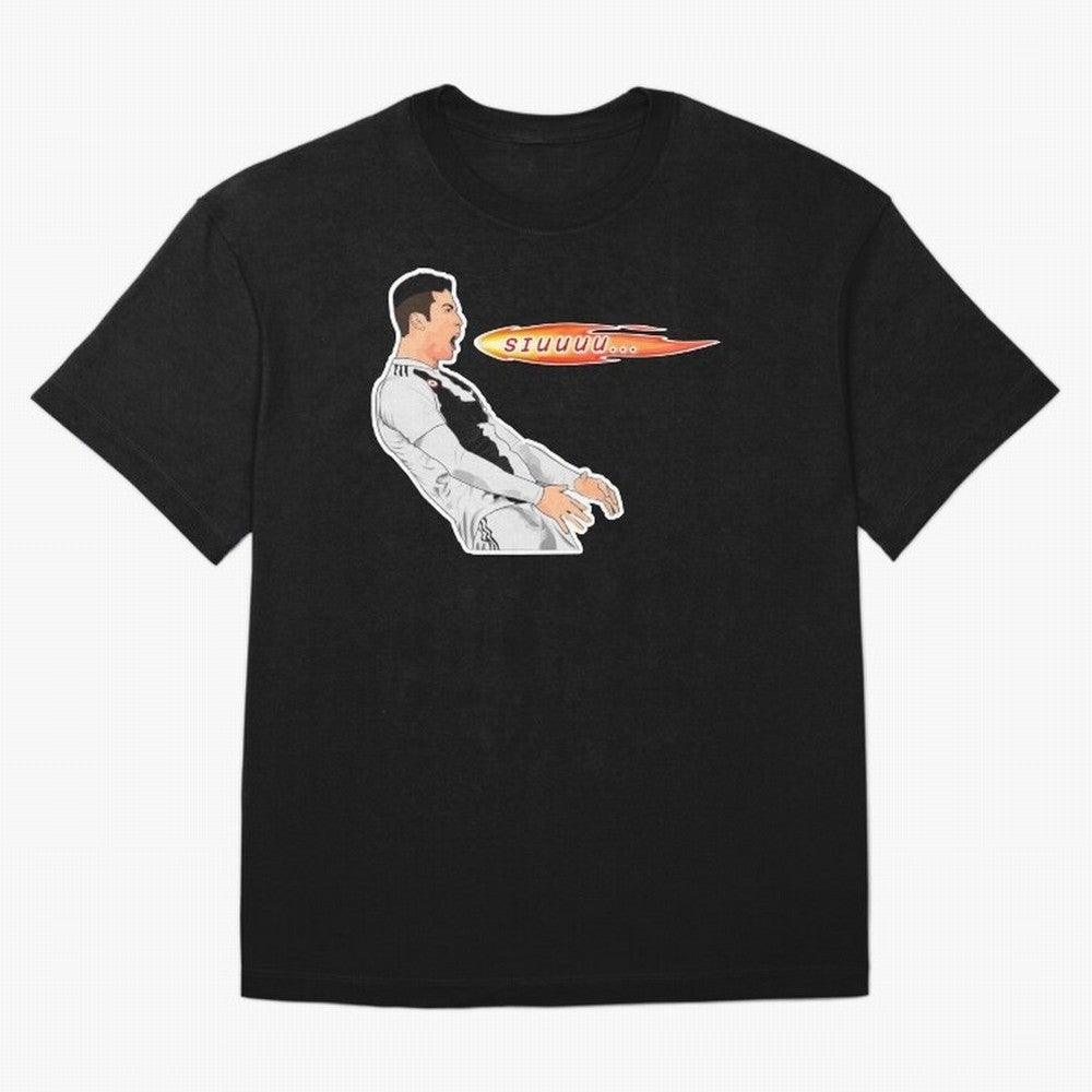 Siuuu Cristiano ronaldo funny Oversized T-Shirt Celebrate Fan Culture around Global Football Passion for FIFA World Cup 2026 USA Canada Mexico, Capturing Neymar, Haaland and Cristiano Ronaldo, Brazil, Sports Nostalgia, International Competition,