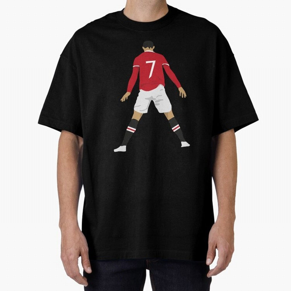 CR7 Man U | SIIIIIUUUUUUU (Celebration) Oversized T-Shirt Honor the Football Icons of Match Day Hype around FIFA World Cup 2026 Group Stage, Mbappe and Neymar, Brazil, Portugal and Argentina, Goal Celebration Energy, Supporter Heritage, Football