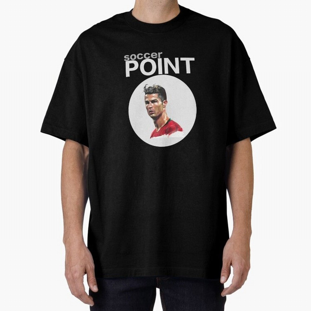 soccer POINT Oversized T-Shirt Show Passion for the Stars of FIFA World Cup 2026 Featuring Cristiano Ronaldo, Netherlands Energy, Game Day Rituals, Football Legends, Country Pride and the Road to the Final; Ideal for Football Dads, Football Moms,