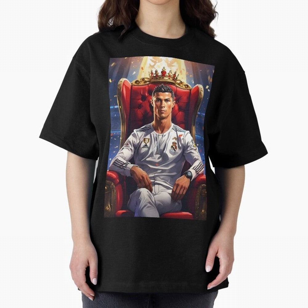 King Cristiano Ronaldo Oversized T-Shirt Remember Iconic Moments from the FIFA World Cup 2026 Group Stage Journey through CR7 Highlights, Brazil Pride, Tournament Hype, Historic Matchups, Family Viewing Parties and Global Sports Pride; Great for