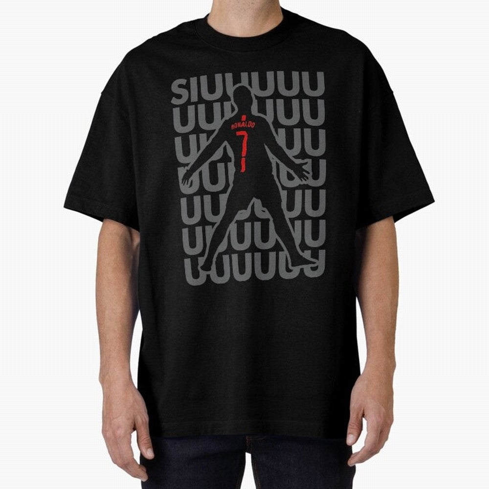 Cristiano Ronaldo 7 Oversized T-Shirt Remember Iconic Moments from Global Football Passion for FIFA World Cup 2026, Filled with Messi, Neymar and Mbappe, Germany, Global Supporter Spirit, Legendary Goals, National Colors and Tournament Celebration;