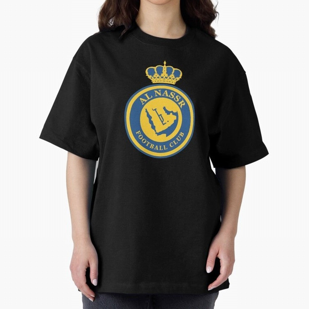 Al-Nassr Football Club - Oversized T-Shirt Cheer through Every Moment of FIFA World Cup 2026 USA Canada Mexico for Fans of Neymar, Haaland and Cristiano Ronaldo and Portugal, Bringing Supporter Pride, Iconic Celebrations, Legendary Names and Global