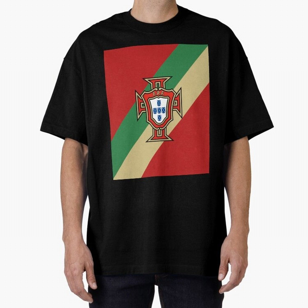 Portugal | 2026 World Cup Fan Apparel Oversized T-Shirt Celebrate Soccer Greatness during Global Football Passion for FIFA World Cup 2026 USA Canada Mexico, Inspired by Cristiano Ronaldo, Spain and Netherlands, Sports Nostalgia, International
