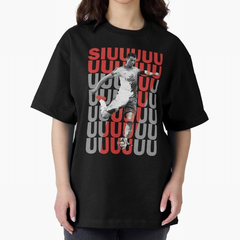 Siuuuuuu Cristiano Ronaldo Oversized T-Shirt Celebrate the Stars of the FIFA World Cup 2026 USA Canada Mexico Journey through Messi, Neymar and Mbappe Highlights, France and Portugal Pride, Classic Soccer Heritage, Championship Pressure, Fan