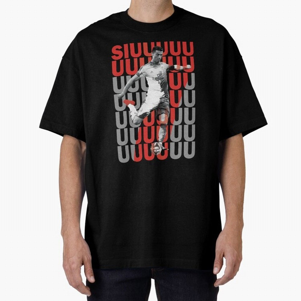 Siuuuuuu Cristiano Ronaldo Oversized T-Shirt Celebrate the Stars of the FIFA World Cup 2026 USA Canada Mexico Journey through Messi, Neymar and Mbappe Highlights, France and Portugal Pride, Classic Soccer Heritage, Championship Pressure, Fan