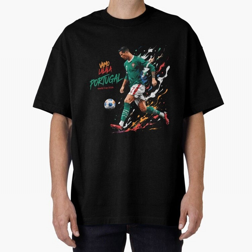 Portugal CR7 Fan World Cup 26 Oversized T-Shirt Follow Global Football Passion for FIFA World Cup 2026, Made for CR7 and Messi, England and Germany, Tournament Hype, Historic Matchups, Family Viewing Parties and Global Sports Pride; Great for Watch