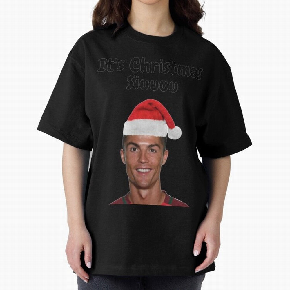 Cristiano Ronaldo Siuuu Funny Christmas Sweater Oversized T-Shirt Carry National Pride through FIFA World Cup 2026 USA Canada Mexico Driven by Cristiano Ronaldo, Haaland and CR7, Spain and Netherlands Energy, Retro Football Energy, Iconic
