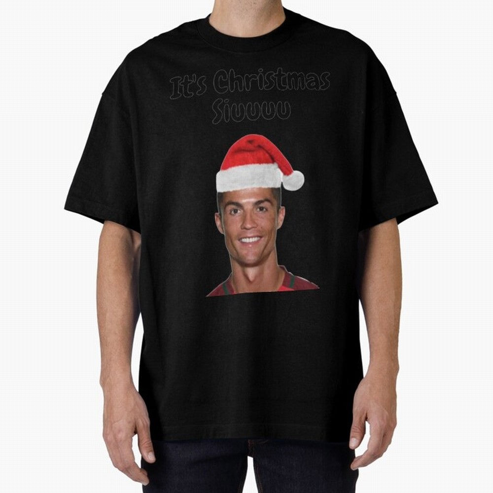 Cristiano Ronaldo Siuuu Funny Christmas Sweater Oversized T-Shirt Carry National Pride through FIFA World Cup 2026 USA Canada Mexico Driven by Cristiano Ronaldo, Haaland and CR7, Spain and Netherlands Energy, Retro Football Energy, Iconic