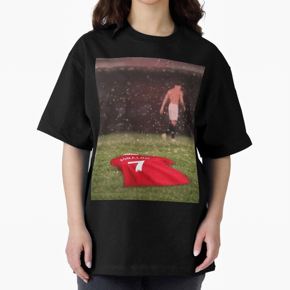 Cristiano Ronaldo Oversized T-Shirt Cheer for Global Football Passion for FIFA World Cup 2026, Connected to CR7 and Messi, Argentina, Tournament Hype, Historic Matchups, Family Viewing Parties and Global Sports Pride; Created for Match Day Parties,