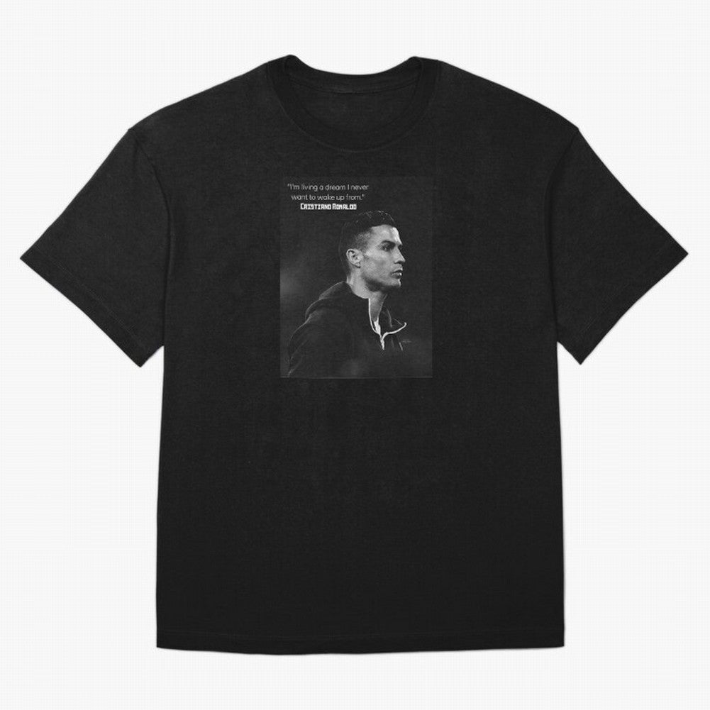 Cristiano Ronaldo motivational quote Oversized T-Shirt Enjoy the Biggest Football Party of FIFA World Cup 2026 for Fans of Messi and Cristiano Ronaldo and Germany, Bringing Sports Nostalgia, International Competition, Famous Players and
