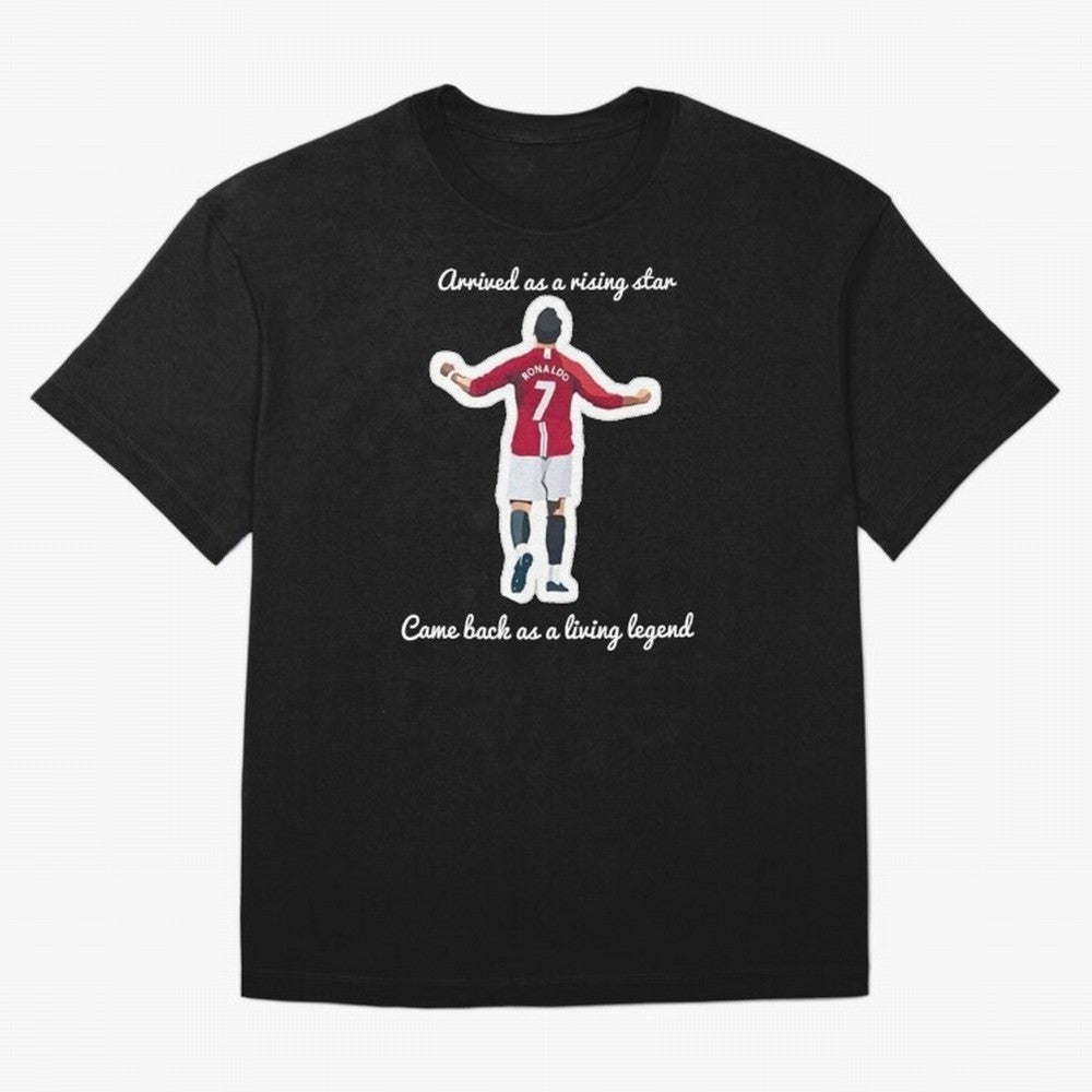 Cristiano Ronaldo Manchester United Siu Siuuu MUFC Oversized T-Shirt Stand Proud for Global Football Passion for FIFA World Cup 2026 Group Stage, Filled with Cristiano Ronaldo, Haaland and CR7, Brazil, Portugal and Argentina, Vintage Soccer Flavor,