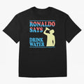 Drink Water Ronaldo Oversized T-Shirt Show Your Tournament Heart for FIFA World Cup 2026 Centered on Cristiano Ronaldo, Haaland and CR7, England Energy, Supporter Pride, Iconic Celebrations, Legendary Names and Global Match Day Energy; Great for