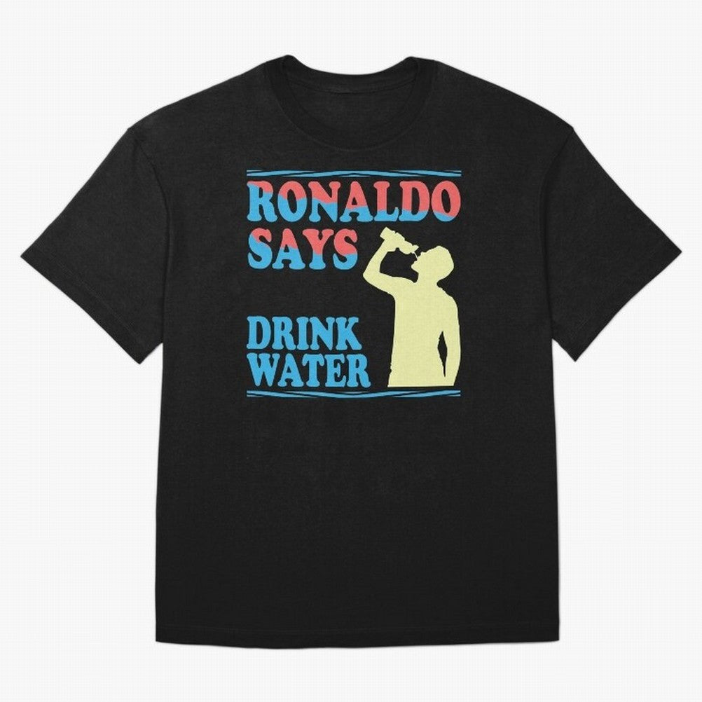 Drink Water Ronaldo Oversized T-Shirt Show Your Tournament Heart for FIFA World Cup 2026 Centered on Cristiano Ronaldo, Haaland and CR7, England Energy, Supporter Pride, Iconic Celebrations, Legendary Names and Global Match Day Energy; Great for