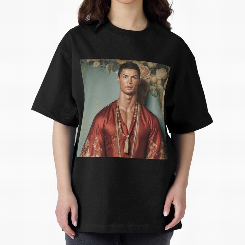 Cristiano Ronaldo Oversized T-Shirt Honor the Football Icons of the FIFA World Cup 2026 Group Stage Journey through Messi and Cristiano Ronaldo Highlights, Spain Pride, Championship Spirit, Famous Goals, Roaring Crowds and International Football