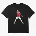 Ronaldo in Flight Oversized T-Shirt Build the FIFA World Cup 2026 USA Canada Mexico Journey through Messi, Neymar and Mbappe Highlights, England and Germany Pride, Game Day Rituals, Football Legends, Country Pride and the Road to the Final; Ideal