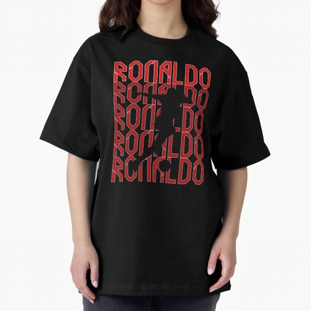 Cristiano Ronaldo Oversized T-Shirt Embrace FIFA World Cup 2026 Group Stage Spirit, Built around Germany, Haaland, Goal Celebration Energy, Supporter Heritage, Football Icons and Worldwide Tournament Joy; Created for Match Day Parties, Soccer