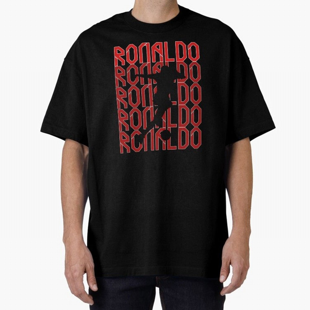 Cristiano Ronaldo Oversized T-Shirt Embrace FIFA World Cup 2026 Group Stage Spirit, Built around Germany, Haaland, Goal Celebration Energy, Supporter Heritage, Football Icons and Worldwide Tournament Joy; Created for Match Day Parties, Soccer