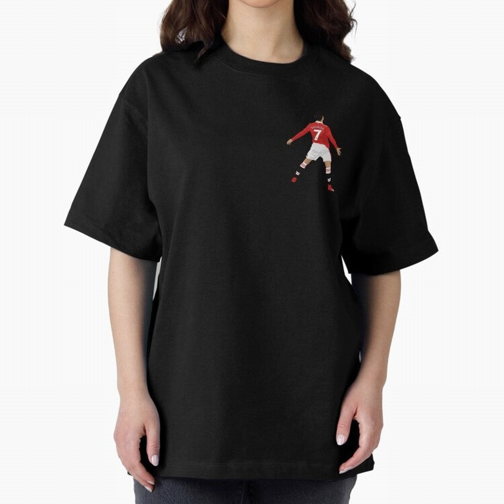 Ronaldo CR7 - Manchester Unided Oversized T-Shirt Treasure Global Football Passion for FIFA World Cup 2026 USA Canada Mexico, Centered on CR7, Argentina, Goal Celebration Energy, Supporter Heritage, Football Icons and Worldwide Tournament Joy; Made