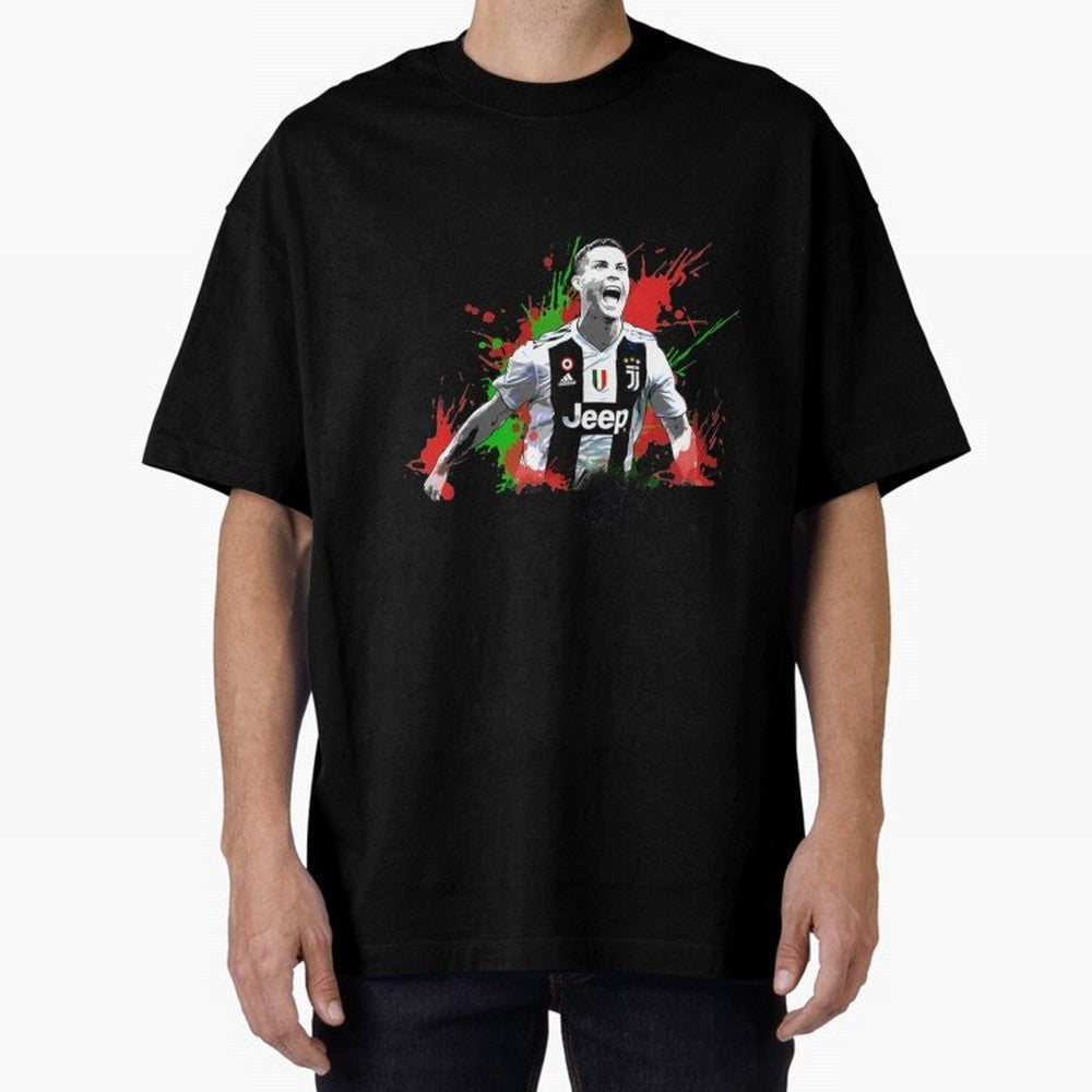 Cristiano Ronaldo Cristiano Ronaldo Oversized T-Shirt Bring Retro Soccer Energy to Global Football Passion for FIFA World Cup 2026 Group Stage, Inspired by Cristiano Ronaldo, Germany, Vintage Soccer Flavor, Modern Football Stars, National Flags and