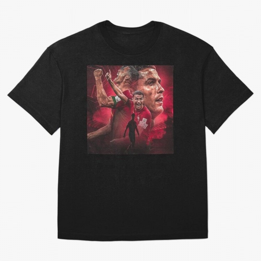 Cristiano Ronaldo - CR 7 Celebration Oversized T-Shirt Show Match Day Excitement for FIFA World Cup 2026 USA Canada Mexico for Fans of Neymar, Haaland and Cristiano Ronaldo and France, Bringing Match Day Excitement, Supporter Culture, Golden Goals