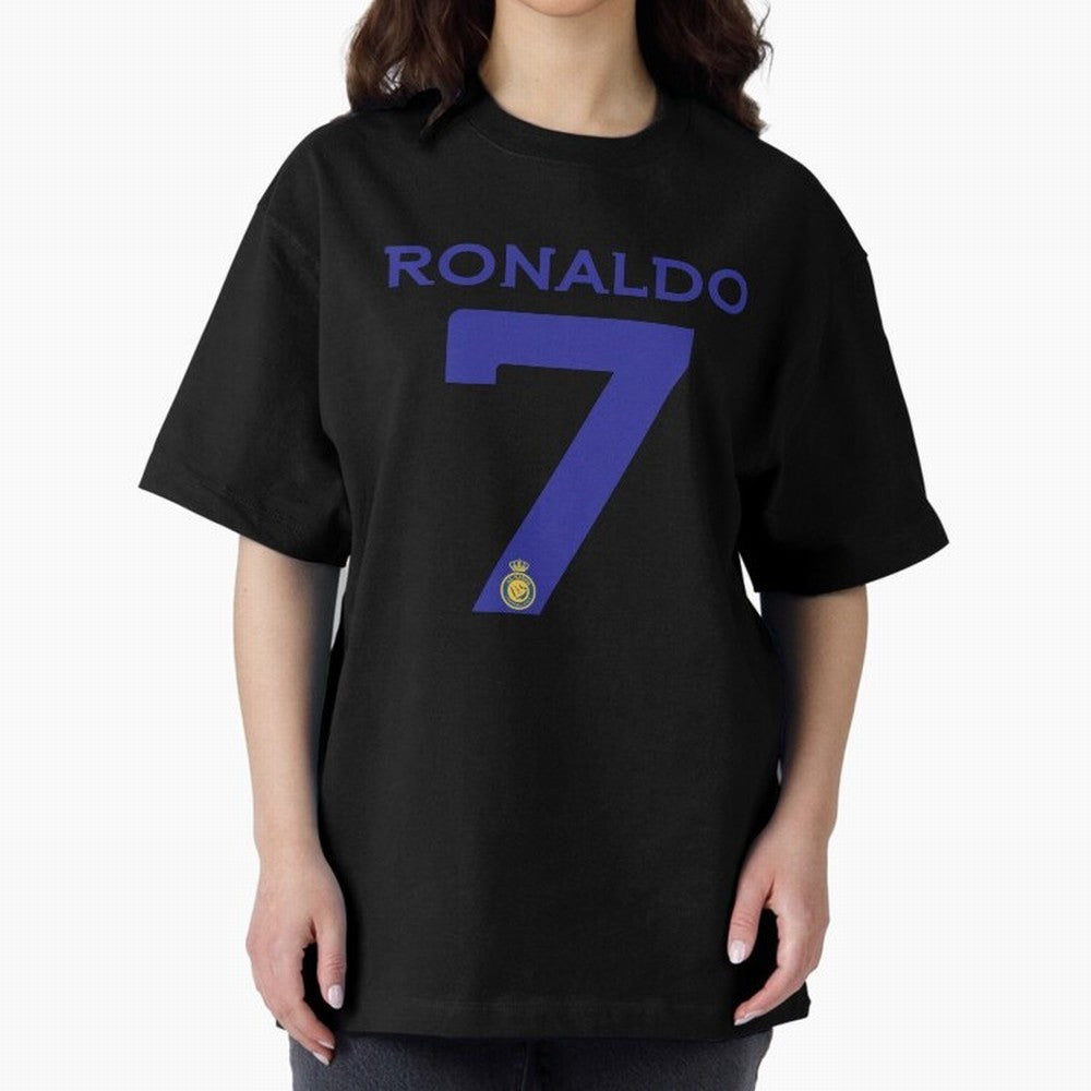 Ronaldo 7 Al-Nassr Football Club - Oversized T-Shirt Celebrate Football Heritage in FIFA World Cup 2026 Group Stage for Fans of Messi and Cristiano Ronaldo and Spain, Bringing Football Festival Excitement, Trophy Ambitions, Country Rivalries and