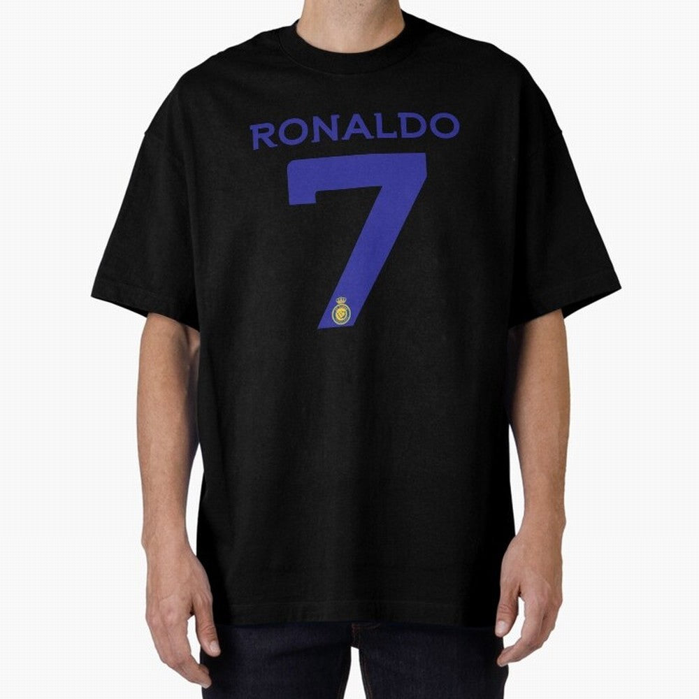 Ronaldo 7 Al-Nassr Football Club - Oversized T-Shirt Celebrate Football Heritage in FIFA World Cup 2026 Group Stage for Fans of Messi and Cristiano Ronaldo and Spain, Bringing Football Festival Excitement, Trophy Ambitions, Country Rivalries and