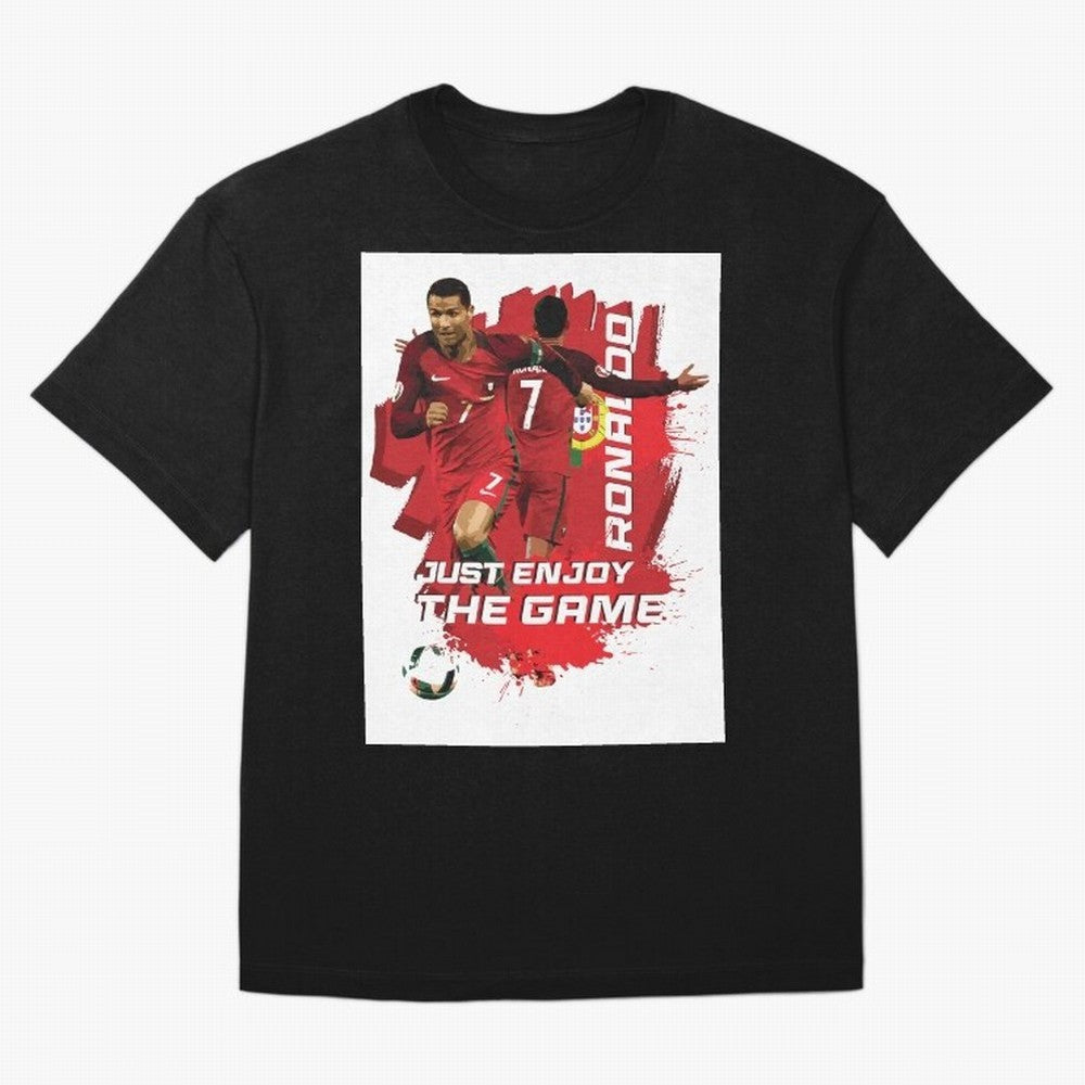 Cristiano Ronaldo Oversized T-Shirt Spotlight Match Day Hype around FIFA World Cup 2026 Group Stage, Messi, Brazil, Retro Football Energy, Iconic Rivalries, Trophy Chase Drama and Stadium Atmosphere; Built for Supporters Chasing Trophy Dreams,