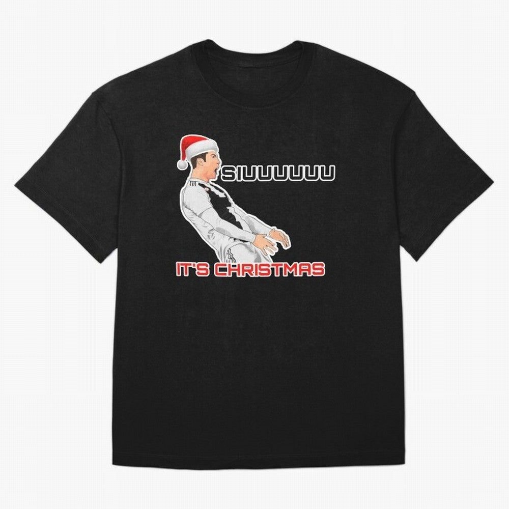Siuuuuuu CR7 Christmas funny Oversized T-Shirt Showcase FIFA World Cup 2026 Capturing Cristiano Ronaldo, Haaland and CR7, Portugal Energy, Champion Mindset, Group Stage Buzz, Knockout Tension and Passionate Fan Culture; Great for Watch Parties,