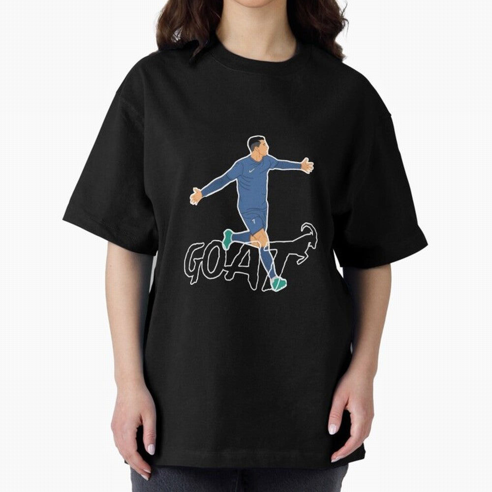 Cristiano Ronaldo - GOAT Oversized T-Shirt Follow the Road to the FIFA World Cup 2026 USA Canada Mexico Journey through Neymar Highlights, Brazil, Portugal and Argentina Pride, Fan Favorite Moments, National Team Passion, Big Match Drama and Soccer