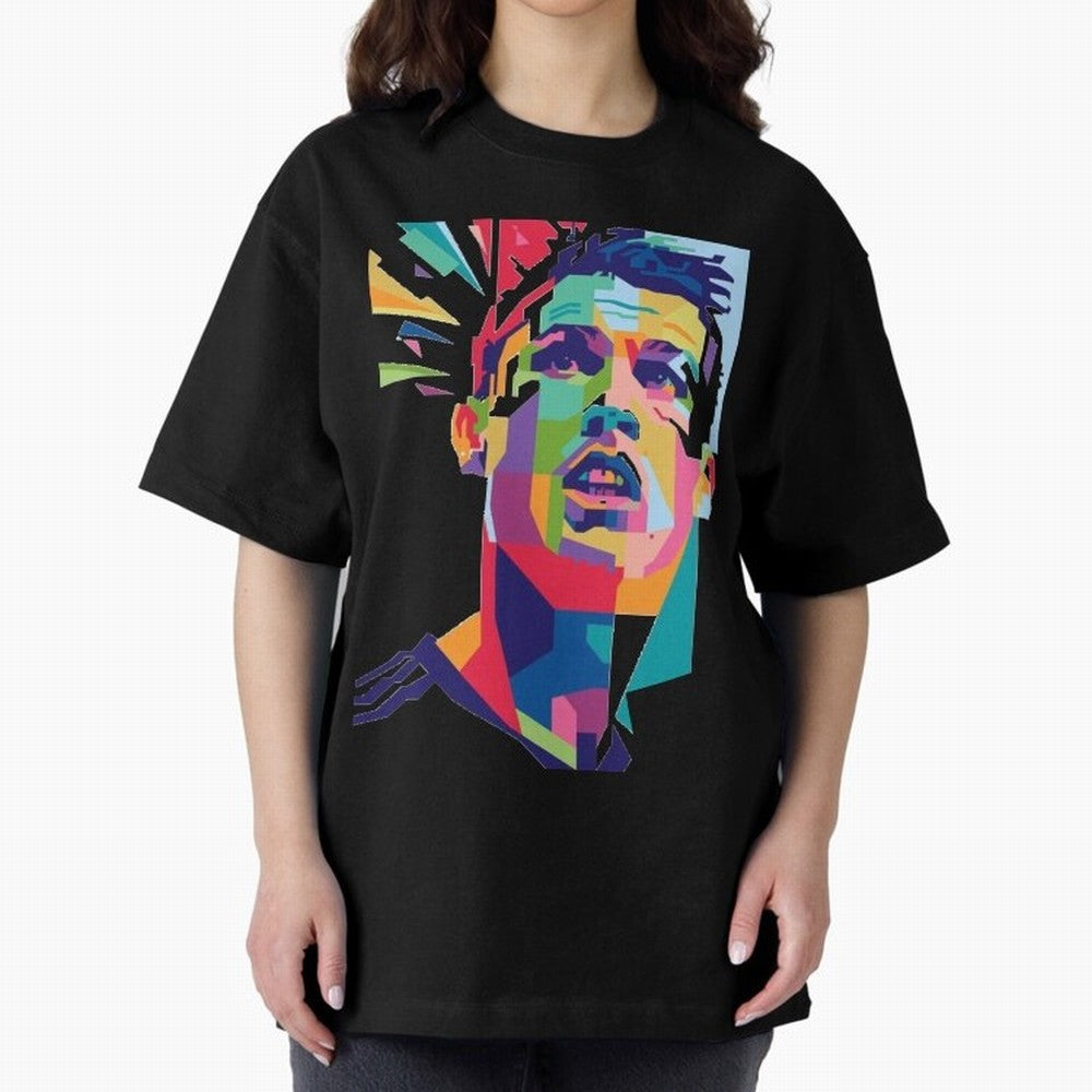 CR7 Sketch Oversized T-Shirt Elevate FIFA World Cup 2026 USA Canada Mexico Highlighting Messi, CR7 and Mbappe, Brazil, Portugal and Argentina Energy, Retro Football Energy, Iconic Rivalries, Trophy Chase Drama and Stadium Atmosphere; Made for Die