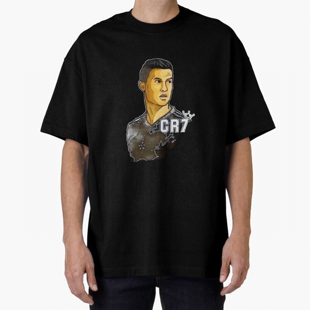 Cristiano Ronaldo digital art Oversized T-Shirt Honor Football Greatness during FIFA World Cup 2026 for Fans of Messi and Cristiano Ronaldo and France and Portugal, Bringing Soccer Culture, Superstar Moments, National Team Dreams and Competitive