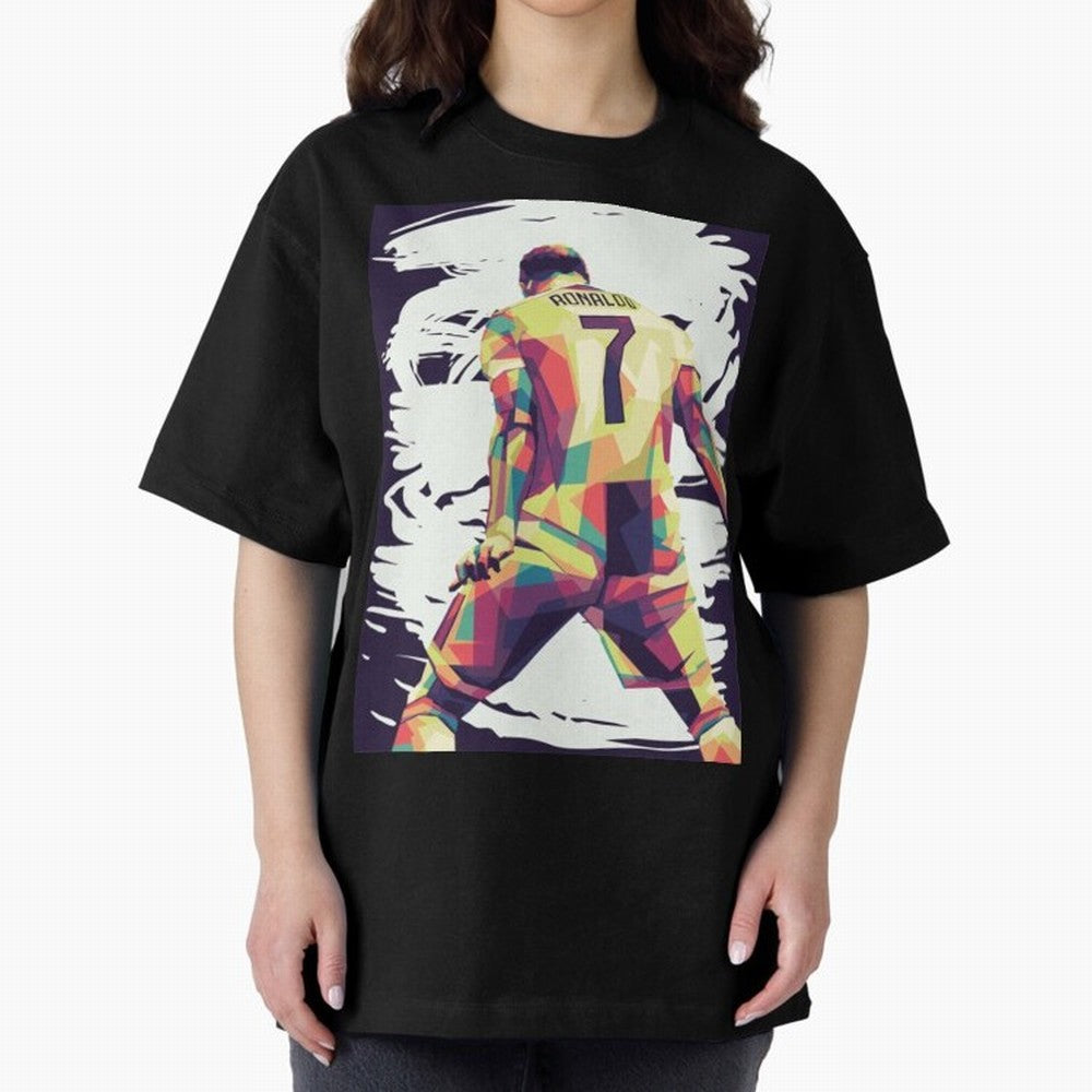 Cristiano Ronaldo Art cristiano ronaldo Oversized T-Shirt Upgrade Match Day Hype around FIFA World Cup 2026 Group Stage, Haaland, England, Retro Football Energy, Iconic Rivalries, Trophy Chase Drama and Stadium Atmosphere; Built for Supporters