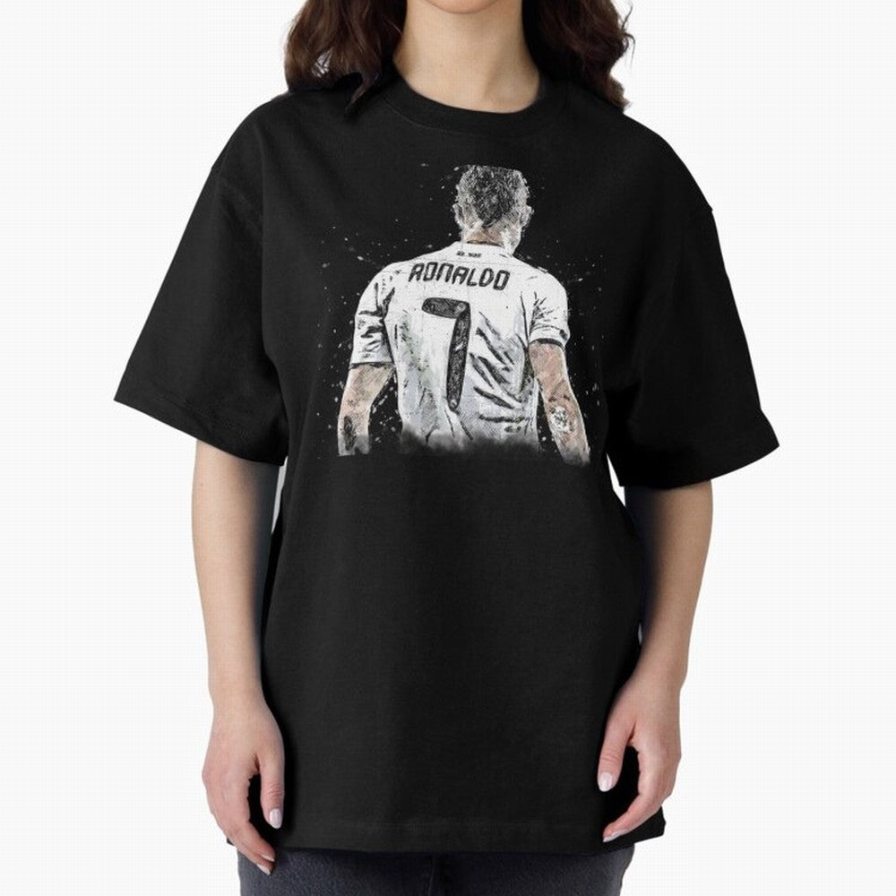 Cristiano Ronaldo Cristiano ronaldo back Oversized T-Shirt Fuel the Hype around Match Day Hype around FIFA World Cup 2026 USA Canada Mexico, CR7 and Messi, England and Germany, Football History, Final Match Energy, Crowd Noise and Once in a